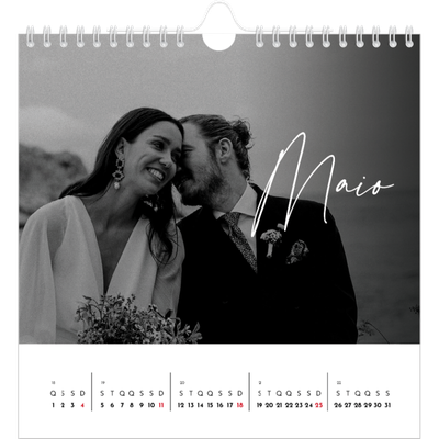 Calendário quadrado — Escrita elegante [capa]