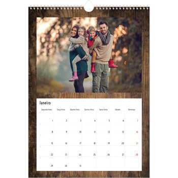Calendário fotográfico A4 — Madeira