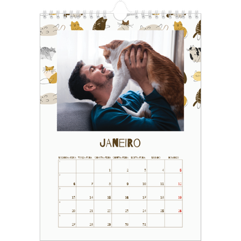 Calendário fotográfico A4 — Gatinho brincalhão