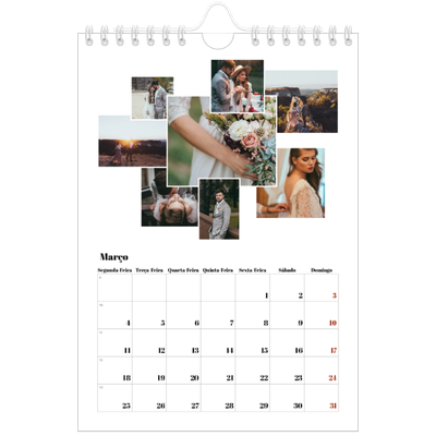 Calendário A5 — Formas de colagem [Março]