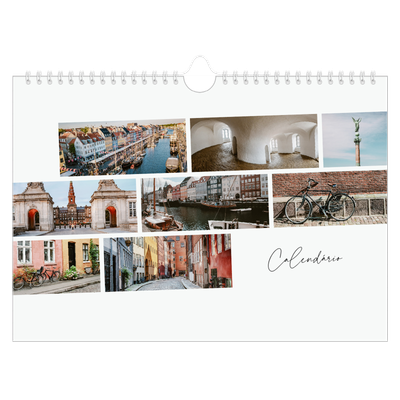 Calendário A4 horizontal — Férias na cidade [capa]