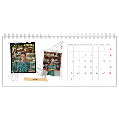 Calendários de mesa — Estilo de álbum de recortes [Maio]