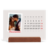 Calendário de mesa com suporte em madeira - horizontal  — Assinado a carmim [Fevereiro]