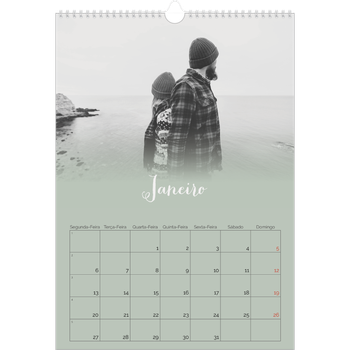 Calendário fotográfico A3 — Verde enevoado