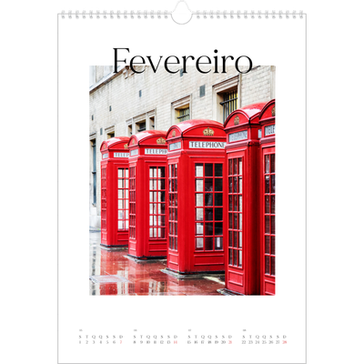 Calendário A3 — O meu diário de viagem [Fevereiro]