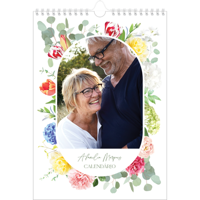 Calendário fotográfico A4 — Flores tradicionais [capa]