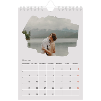 Calendário A5 — Fotografias com pincel [Fevereiro]