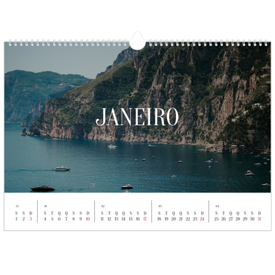 Calendário A3 Horizontal — Escapadinha infinita [Janeiro]