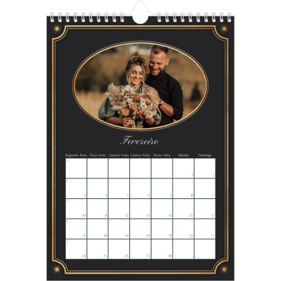 Calendário fotográfico A4 — Clássico vintage [Fevereiro]