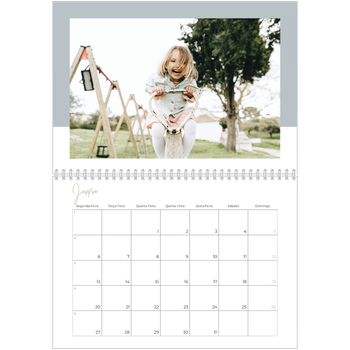 Calendário fotográfico duplo A4 — Molduras de terra