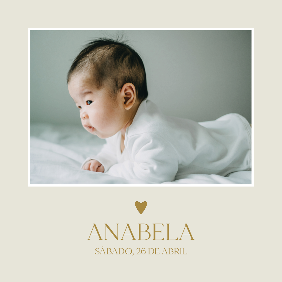 Convites — Coraçãozinho dourado