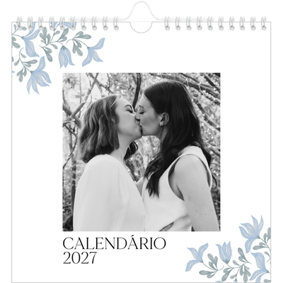 Calendário quadrado — Floral elegante [capa]