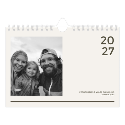 Calendário A5 horizontal — Contemporâneo arrojado [capa]