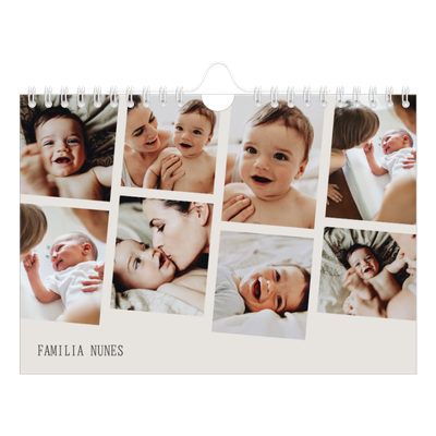 Calendário A5 horizontal — Memórias em movimento [capa]