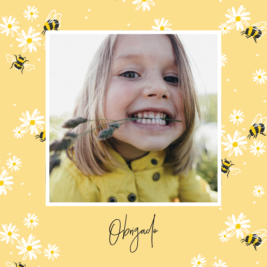 Cartões de agradecimento — Abelhas e obrigado