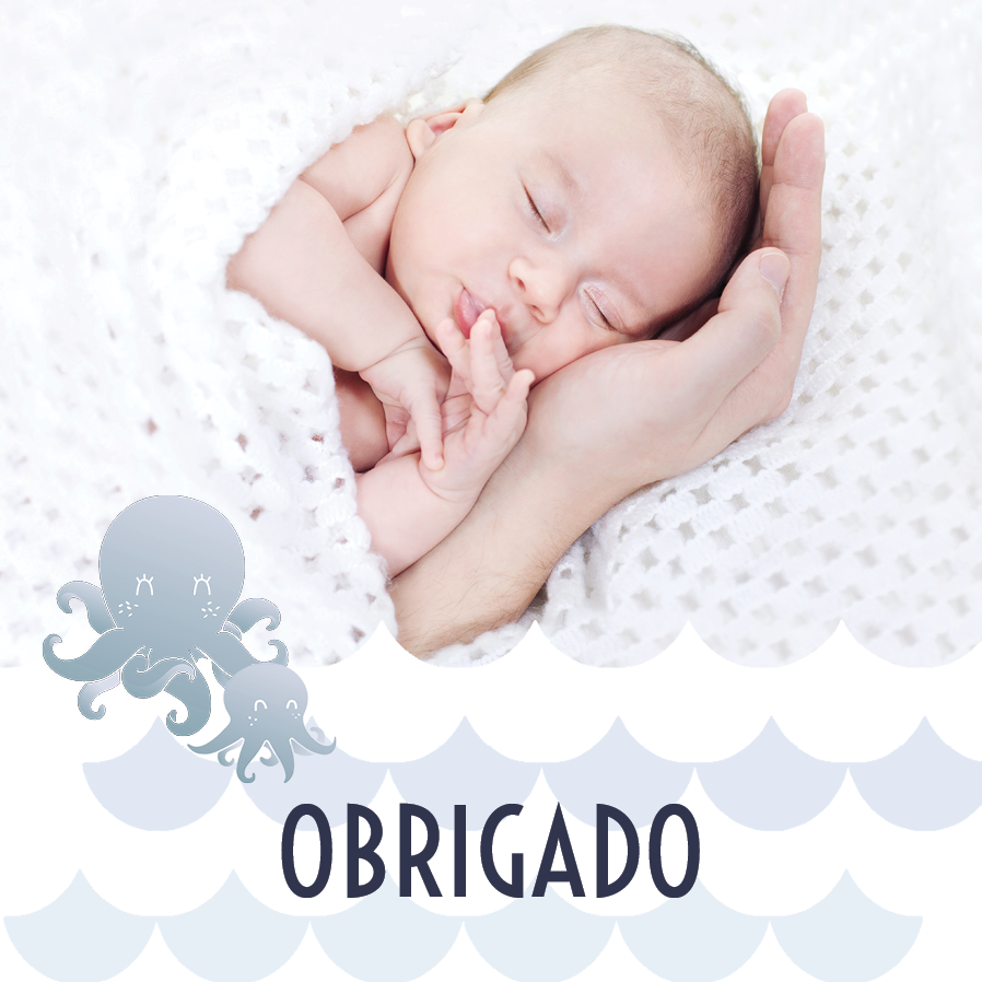 Cartões de agradecimento — Polvo giro