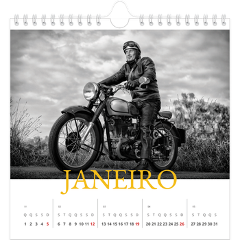 Calendário fotográfico quadrado — Estilo Heritage