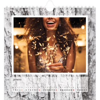 Calendário fotográfico quadrado — Casca de árvore