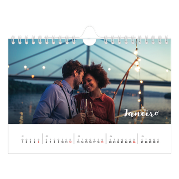 Calendário de Fotografias A5 Paisagem — Script simples